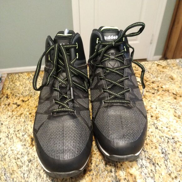 Riddell Generator Mid Lace Up Football Cleat Men's Size 13 Black Gray LD21567 - Picture 9 of 12